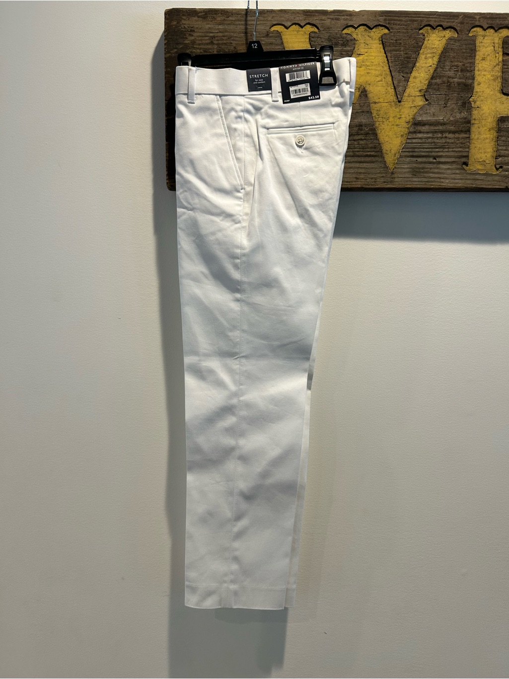 Nwt Tommy Hilfiger White Stretch Dress Pants - Boys Size 12